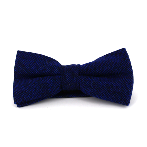 Blue Speckled Wool Bow Tie