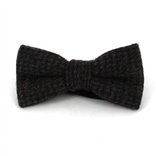 Blue and Green Speckled Wool Bow Tie