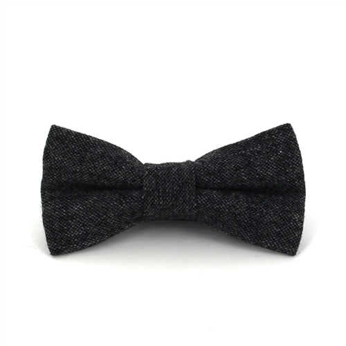 Dark Grey Speckled Wool Bow Tie
