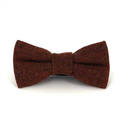 Brown Speckled Wool Bow Tie