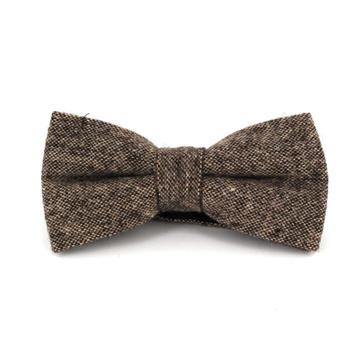 Speckled Brown Coffee Wool Bow Tie