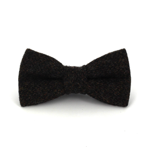 Chocolate Brown Speckled Wool Bow Tie