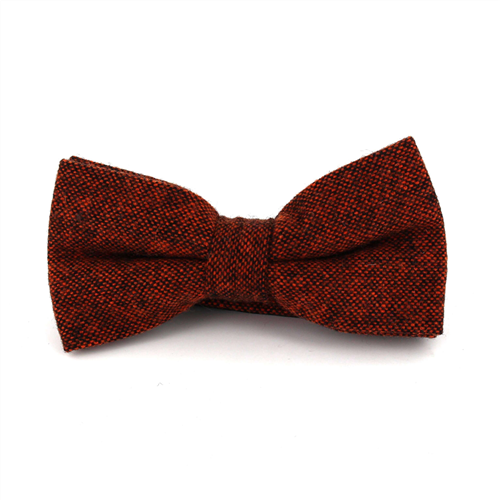 Orange Speckled Wool Bow Tie