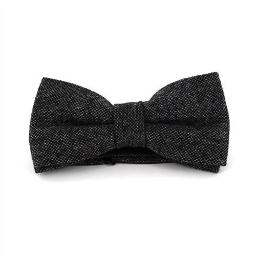 Black Speckled Wool Bow Tie
