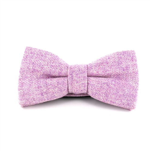Solid Pink Wool Bow Tie