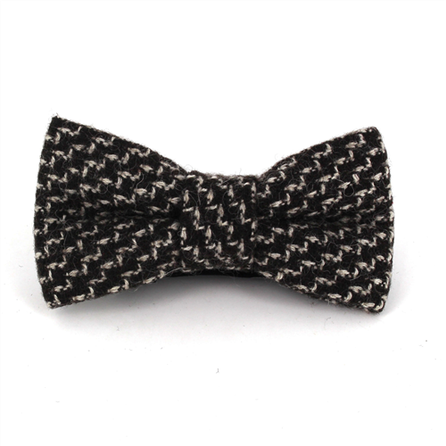 Brown Zigzag Wool Bow Tie