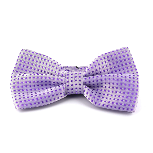Lilac Bow Tie with Purple Dots