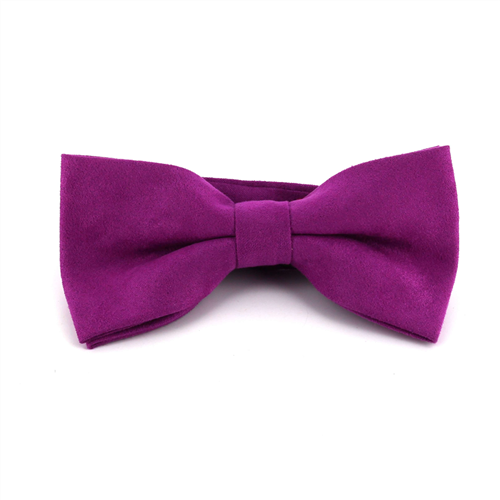 Purple Suede Bow Tie