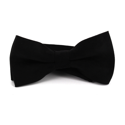 Black Suede Bow Tie