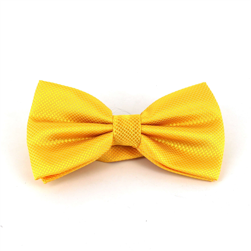 Solid Gold Checkered Bow Tie