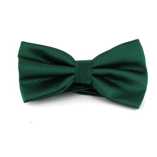 Solid Green Checkered Bow Tie