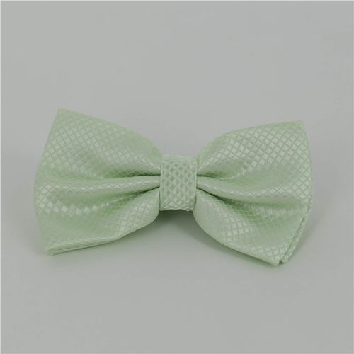 Lime Green Checkered Solid Bow Tie