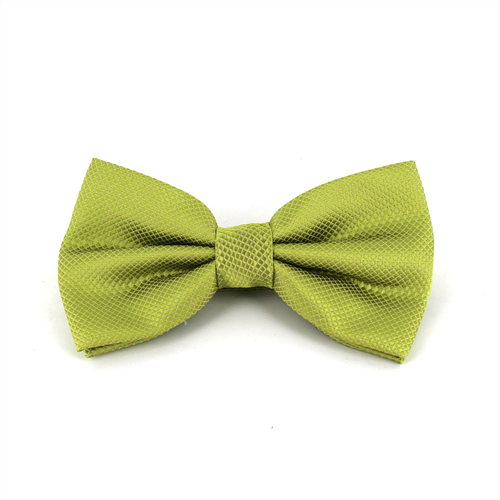 Solid Pistachio Green Checkered Bow Tie