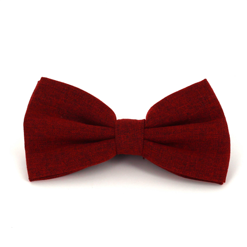 Solid Orange Herringbone Bow Tie