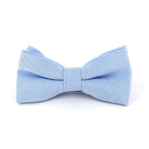 Light Blue Oxford Solid Bow Tie