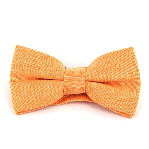 Solid Orange Oxford Bow Tie