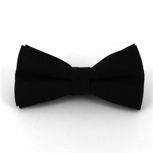 Black Oxford Solid Bow Tie