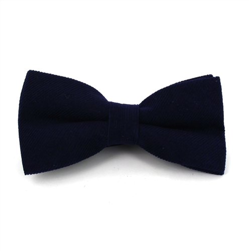 Solid Navy Blue Corduroy Bow Tie
