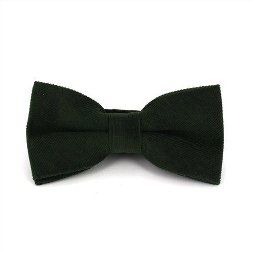 Forest Green Corduroy Solid Bow Tie