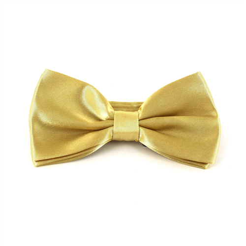 Solid Gold Satin Bow Tie