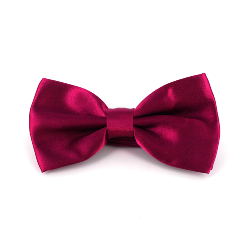 Fuchsia Satin Solid Bow Tie