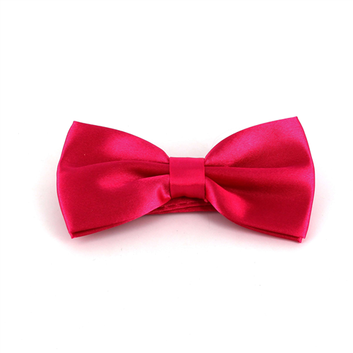 Magenta Satin Solid Bow Tie