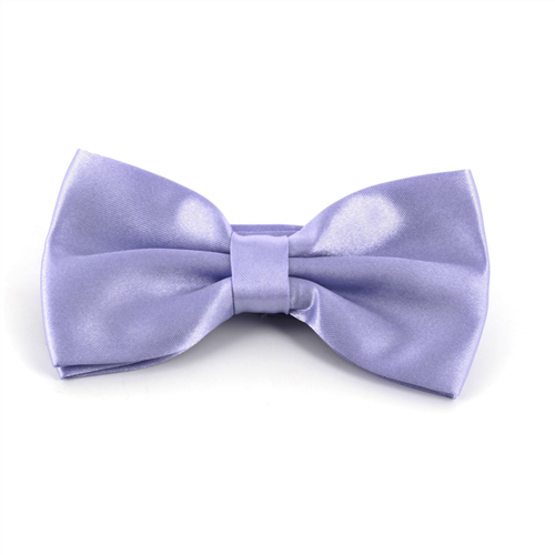 Solid Mauve Satin Bow Tie
