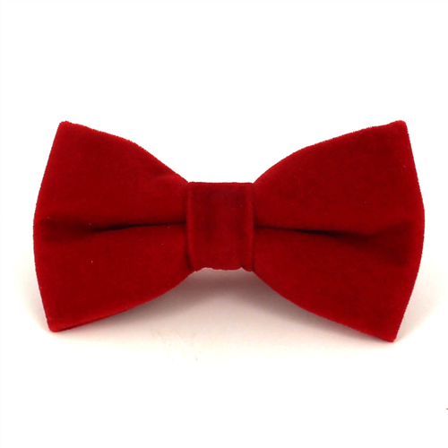 Red Velvet Solid Bow Tie