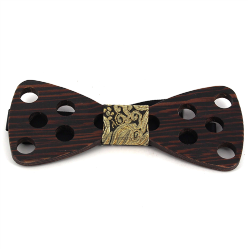 Large Hole Wooden Bow Tie