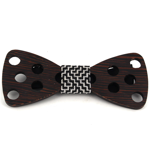 Large Hole Wooden Bow Tie