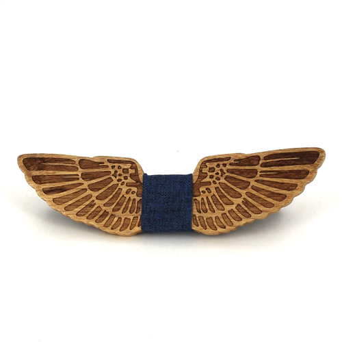 Wooden Wing Bow Tie