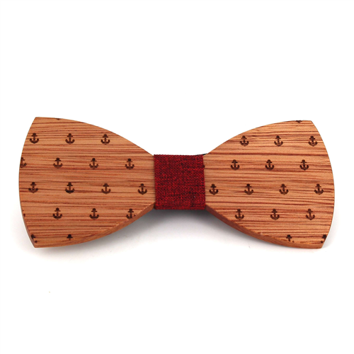 Anchor Wooden Bow Tie