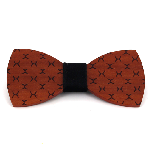 Crossed Wooden Bow Tie