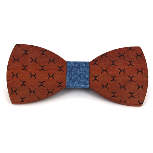 Crossed Wooden Bow Tie
