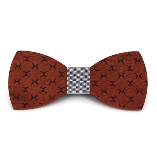 Crossed Wooden Bow Tie
