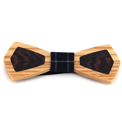 Two-Tone Wooden Bow Tie
