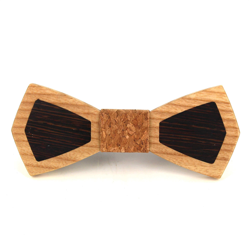 Bicolor Wooden Bow Tie