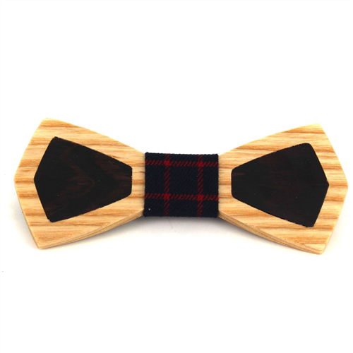 Two-Tone Wooden Bow Tie