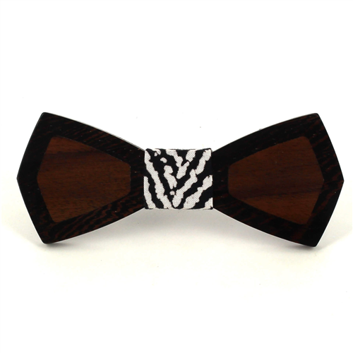 Two-Tone Wooden Bow Tie