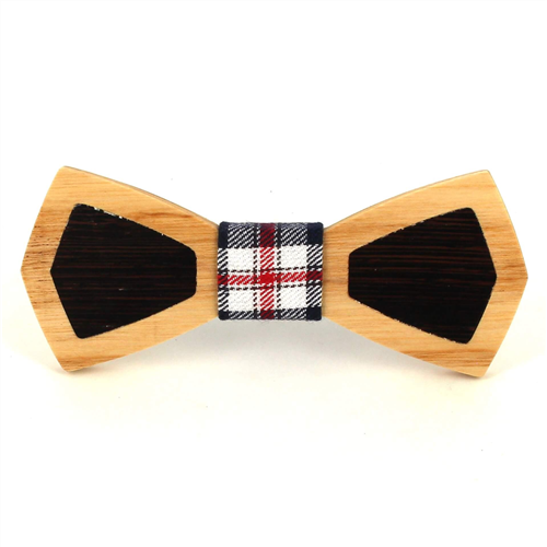 Two-Tone Wooden Bow Tie