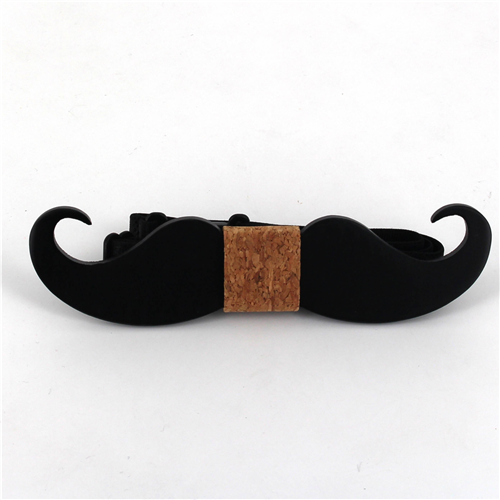 Mustache Wooden Bow Tie