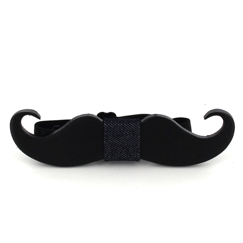 Mustache Wooden Bow Tie
