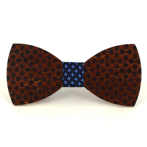 Double Sphere Wooden Bow Tie