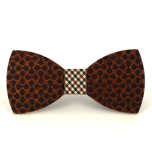 Double Sphere Wooden Bow Tie