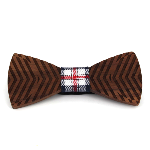 Zebra Wood Bow Tie