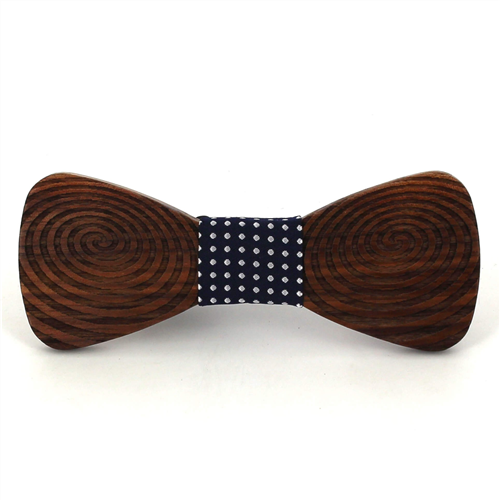 Spiral Wood Bow Tie