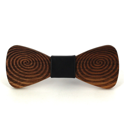 Spiral Wood Bow Tie