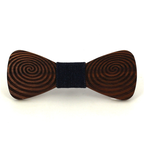 Spiral Wood Bow Tie