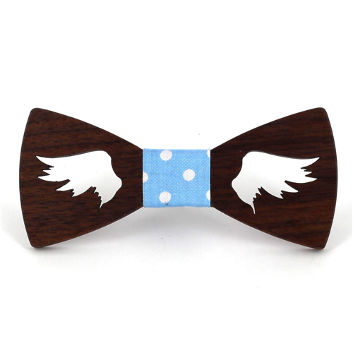 Hollow Wing Wooden Bow Tie