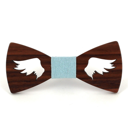 Hollow Wing Wooden Bow Tie